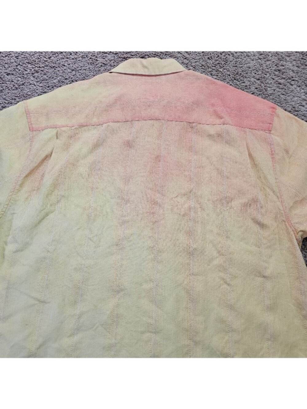 Jamaica Jaxx Button Up Shirt Mens XXL Yellow Hawaiian Silk Short Sleeve Top - Picture 5 of 10